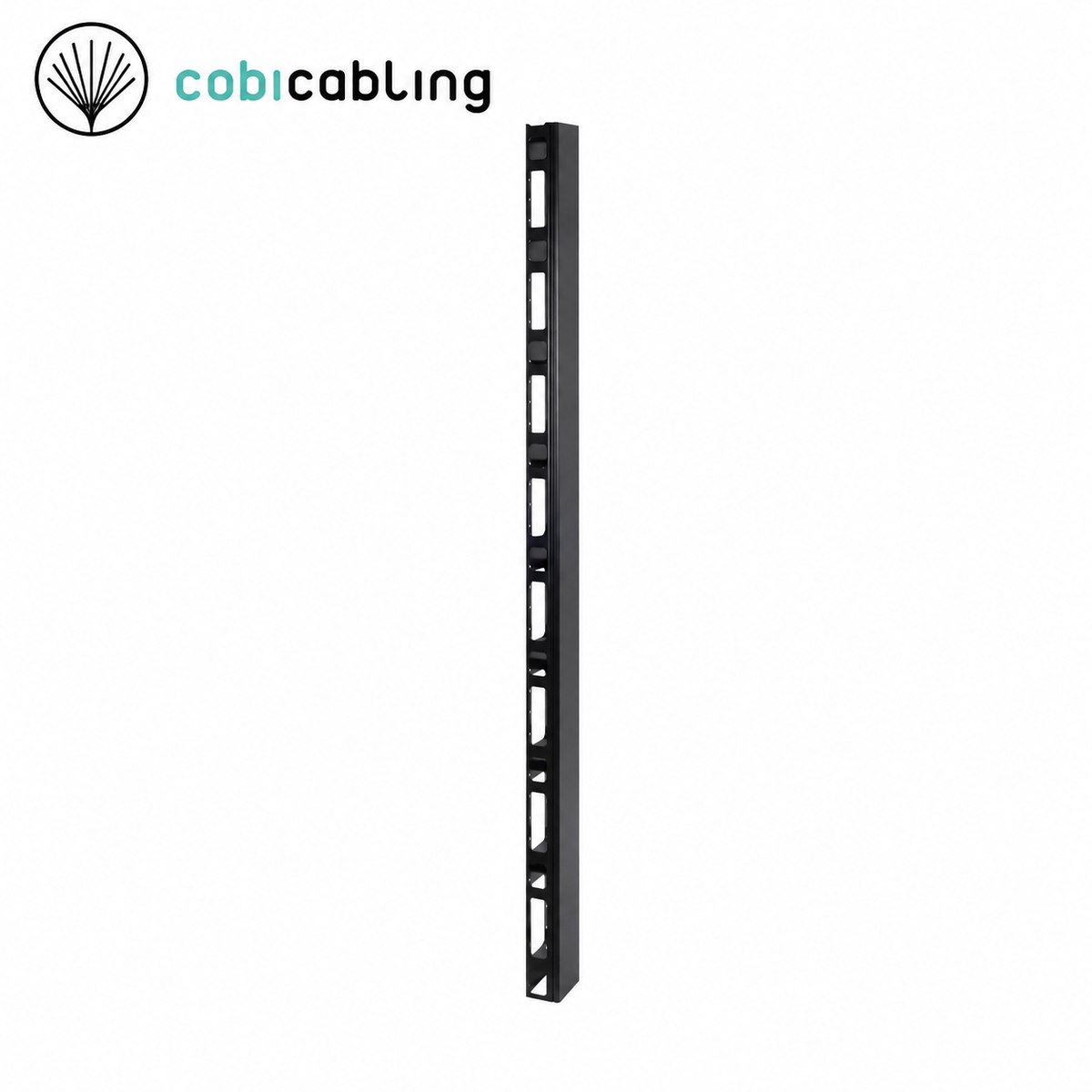 AC51-0047 — Zestaw 2 prowadnic pionowych 47U do szaf CobiCabling, RAL 9005 czarne
