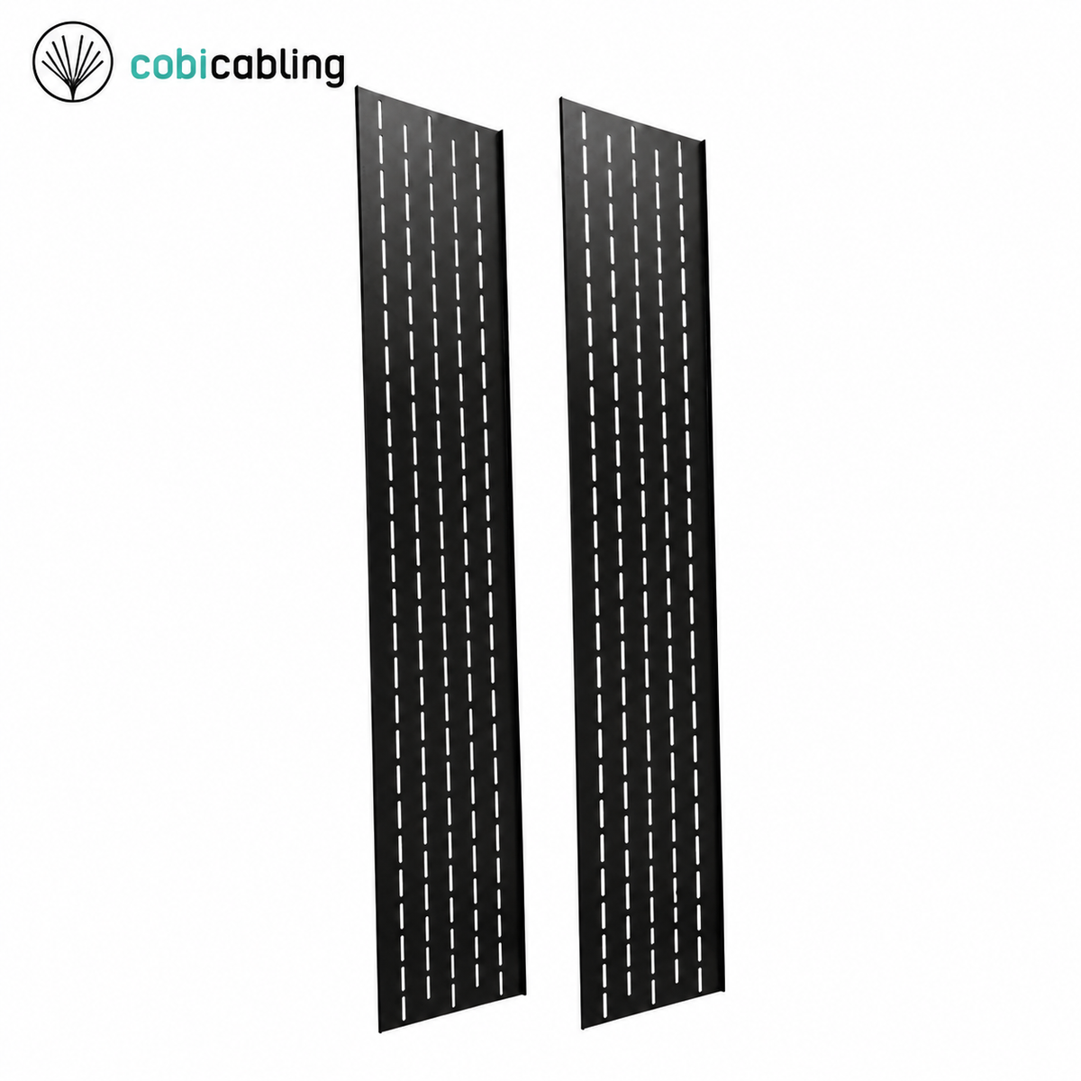AC51-0247 — Zestaw 2 pionowych koryt kabli instalacyjnych 47U, czarny