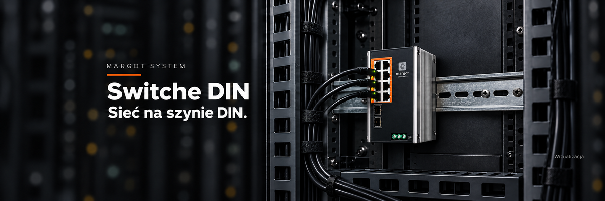 Switche DIN — wizualizacja, dopasowany baner