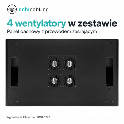 Panel dachowy CobiCabling RC11-6242 z czterema wentylatorami w zestawie