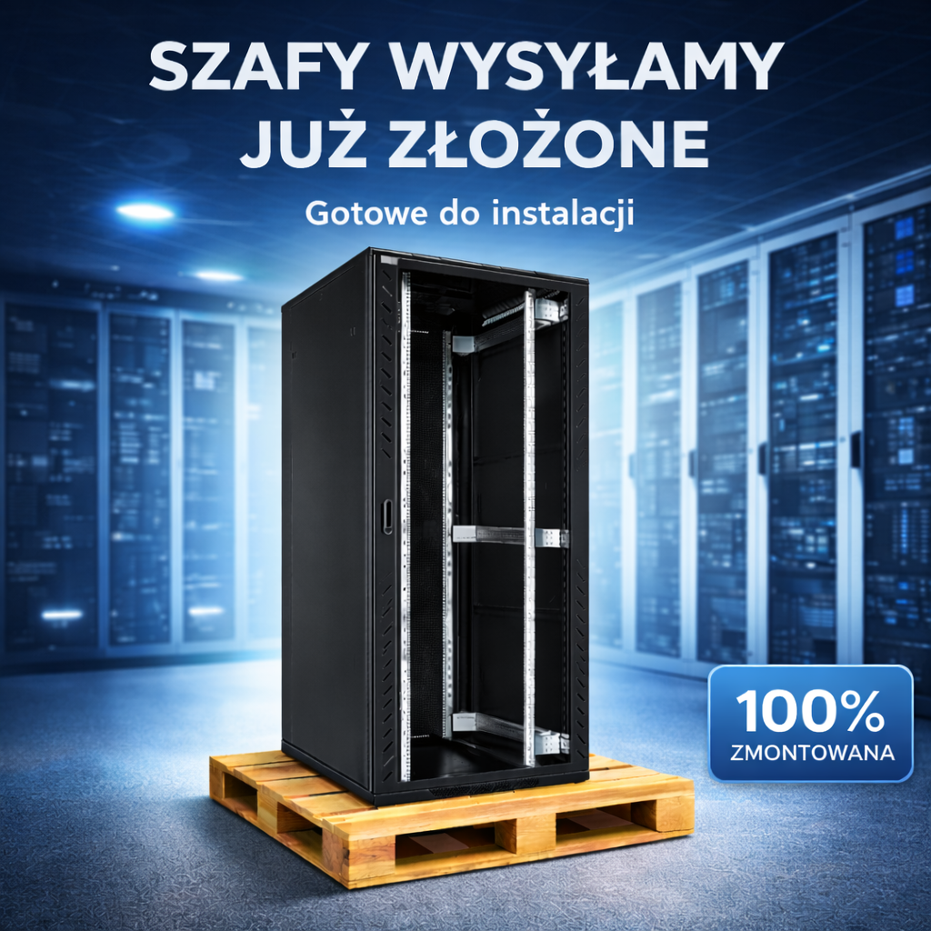 RC11-8842 | Szafa serwerowa 42U 800 × 800 mm CobiCabling – 800 kg, wentylowana