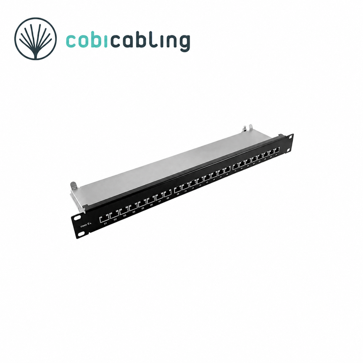 C22-1110 — patchpanel CobiCabling 19" 1U, 24xRJ45, kat. 6A STP, czarny