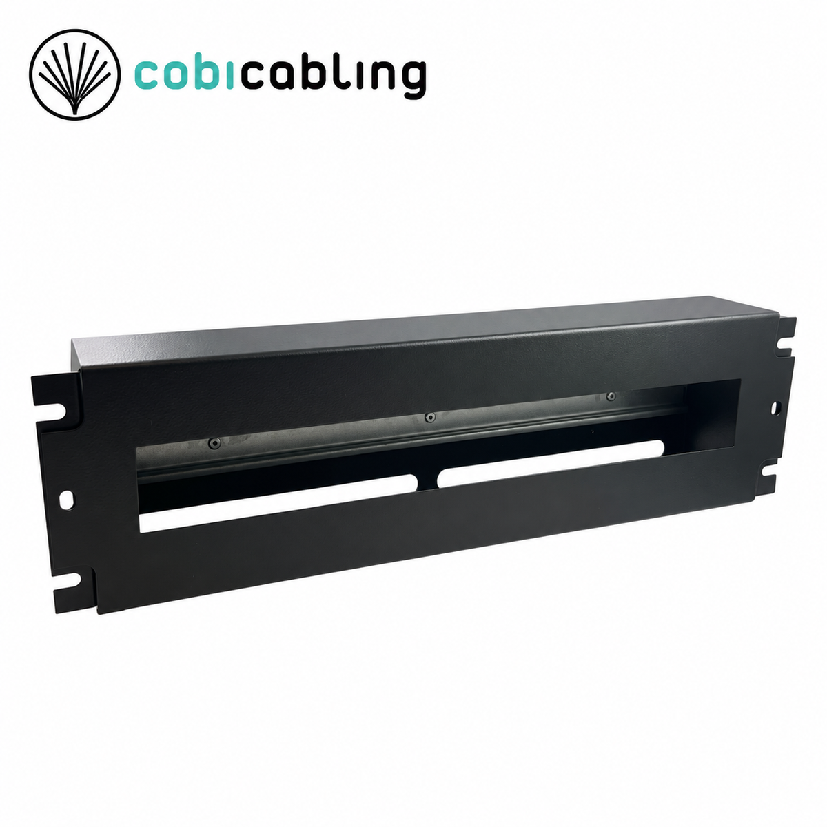 A00-0031 — Panel dystrybucji napięć 3U 19" z jedną listwą DIN czarny