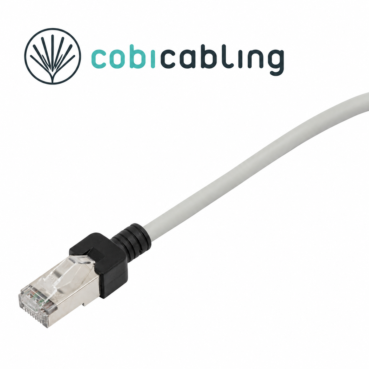 Patchcord CobiCabling Slim kat. 6A S/FTP LSOH — zdjęcie główne z logo CobiCabling