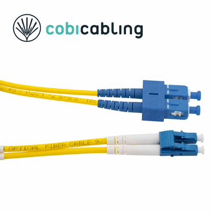 Patchcord światłowodowy CobiCabling OS2 G657A1 duplex LSOH — zdjęcie główne z logo CobiCabling