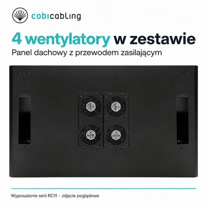 CobiCabling RC11 — panel dachowy z czterema wentylatorami; zdjęcie poglądowe wyposażenia serii