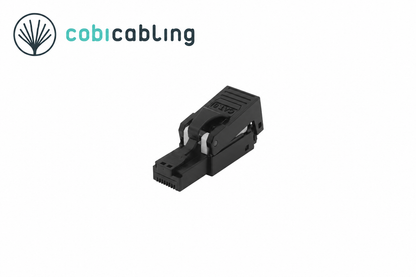 Wtyk RJ45 CobiCabling kat. 6 UTP beznarzędziowy – C17-6000 – ujęcie 2 z logo CobiCabling