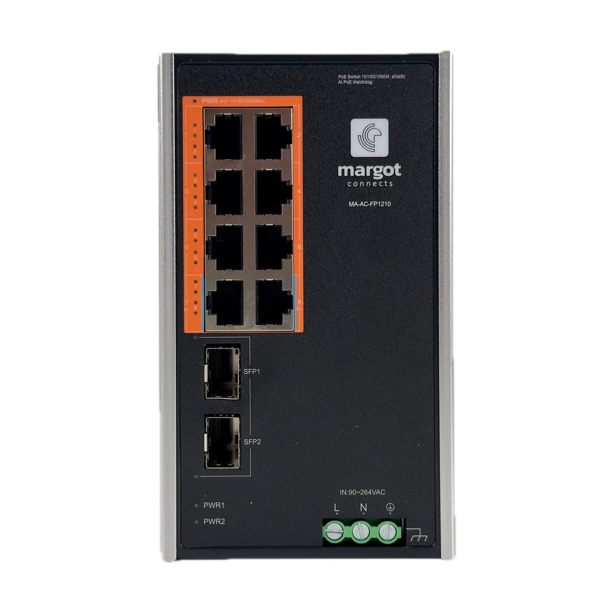 MA-AC-FP1210 – panel przedni z portami PoE, SFP i wejściem AC
